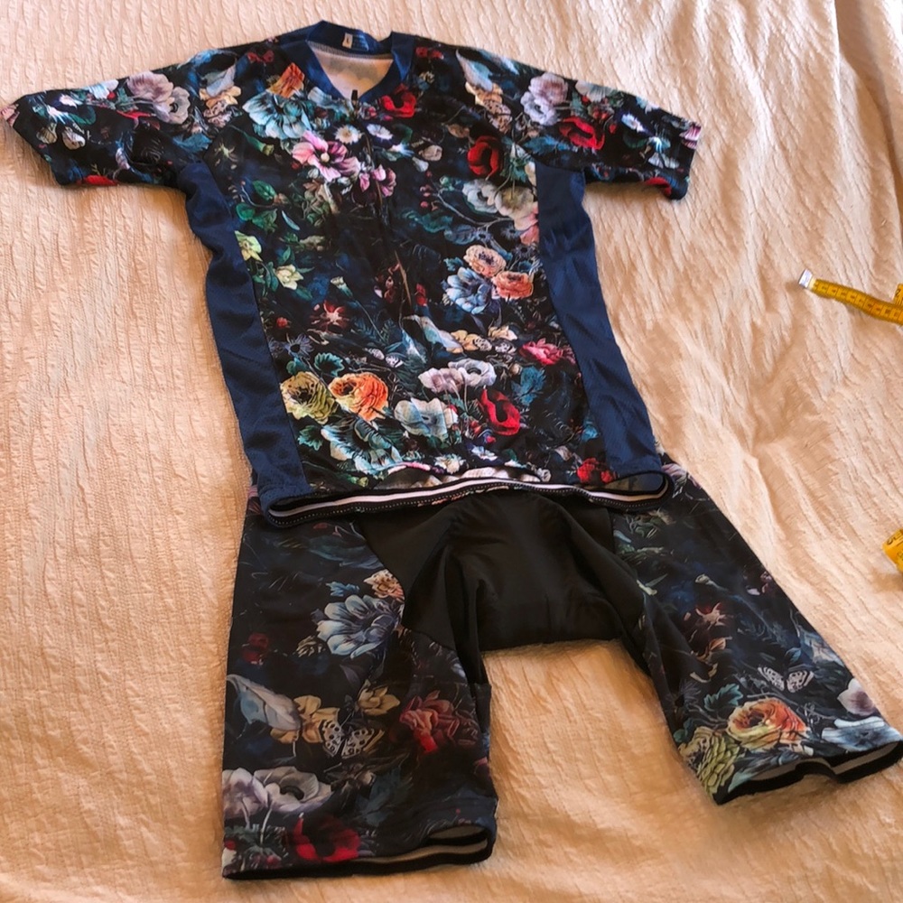 Floral Cycling Jersey and Shorts Set